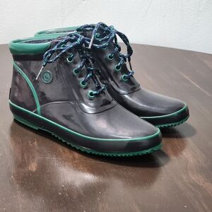 Sporto Duck Waterproof Vintage Fuzzy Boots Thermalite Women’s Size 8 Green/Blue